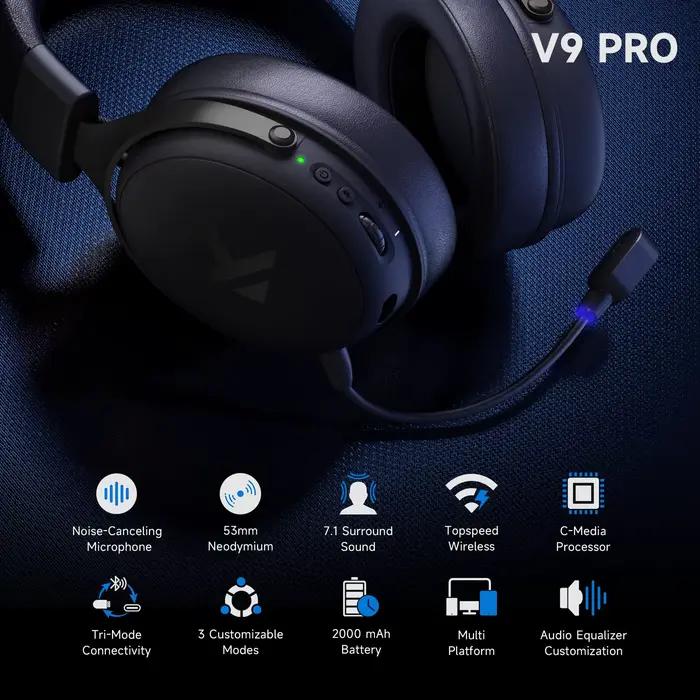 Casque de jeu sans fil MCHOSE V9 PRO