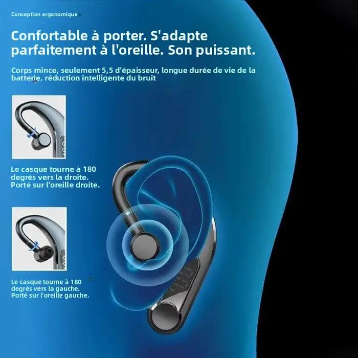 Écouteurs sans fil Bluetooth avec Microphone