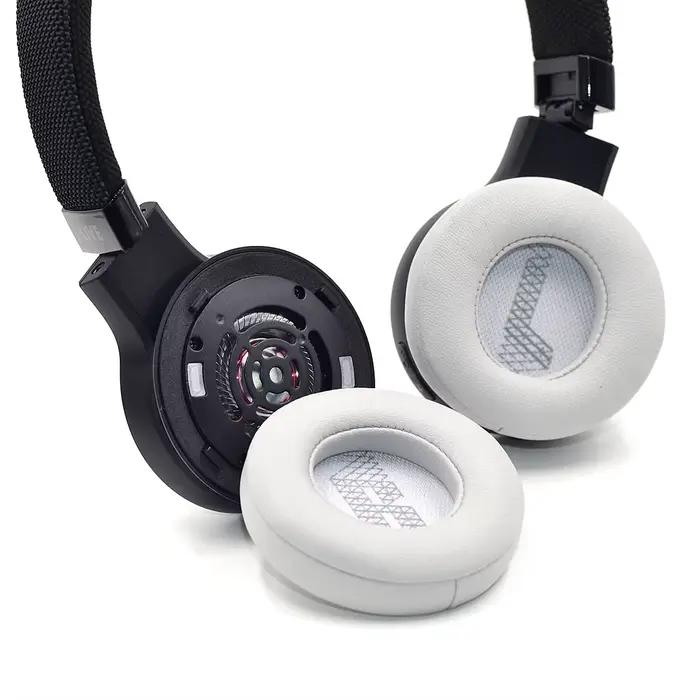 Coussinets d'oreille de remplacement en cuir protéiné et mousse à mémoire de forme pour écouteurs JBL Live 400BT 400 460NC