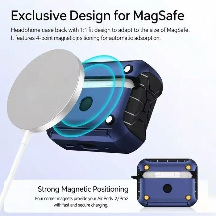 Étui pour AirPods Pro 3 avec verrouillage sécurisé et ouverture automatique, étanche, antichoc, non glissant, en TPU pour protection complète des écouteurs Bluetooth