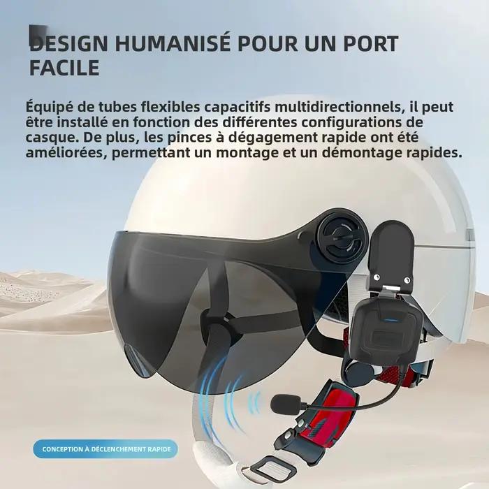 Nouveau casque de moto avec écouteurs sans fil étanches