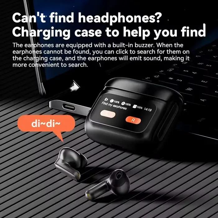 Casque Bluetooth sans fil E20PRO avec commande tactile réduction de bruit active résistant à l'eau pour musique appels et activités physiques