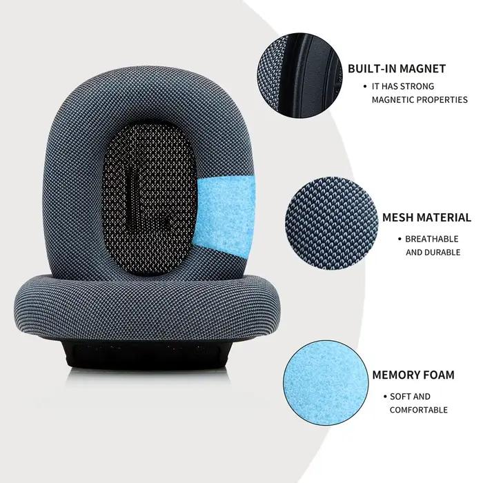 Housses d'oreillettes en cuir et mousse à mémoire de forme pour AirPods Max 2024 accessoires d'écouteurs confortables et durables six couleurs audacieuses occasions spéciales à offrir