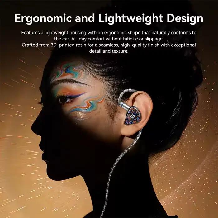 KBEAR Kalideer Apex-P6 Écouteurs intra-auriculaires hybrides 3 voies avec transducteur piézoélectrique en céramique de