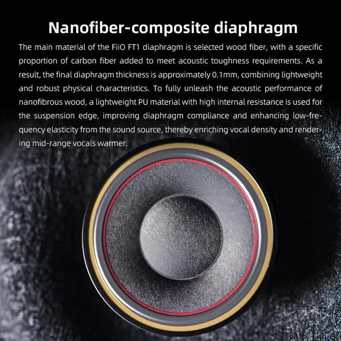 FT1 casque Hi-Fi filaire à diaphragme Composite en Fiber Nanowood sur l'oreille fermée à l'arrière