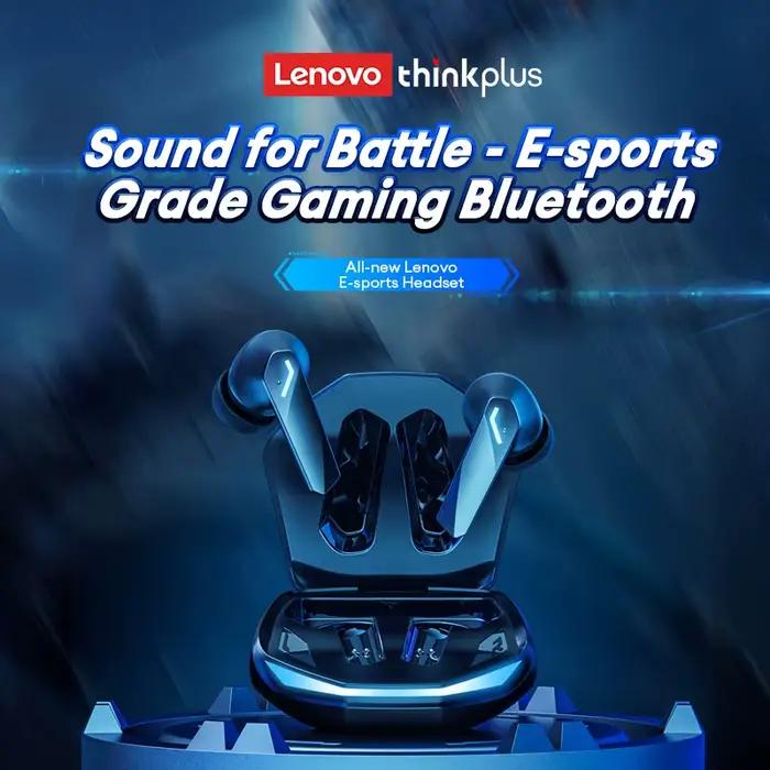 Ecouteurs sans fil Lenovo GM2 Pro Hi-Fi pour Musique, Jeux et Activités Sportives Blanc Rouge Écouteurs Intra-Auriculaires TWS Bluetooth 5.3