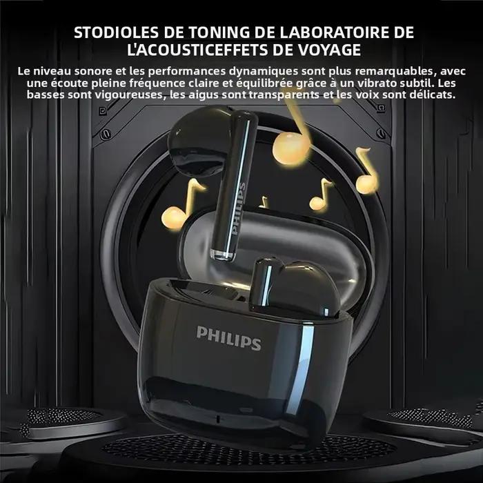 Ecouteurs intra-auriculaires Philips TAT2420 semi-ouverts en gel de silice pour musiciens et amateurs de musique Haute Fidélité Occasionnels et Sportifs