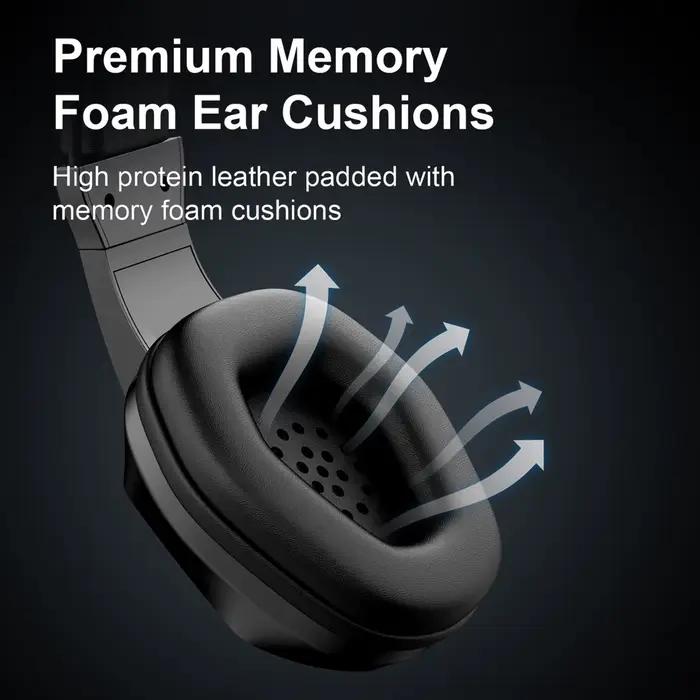 Casque de jeu sans fil BT avec lumières LED