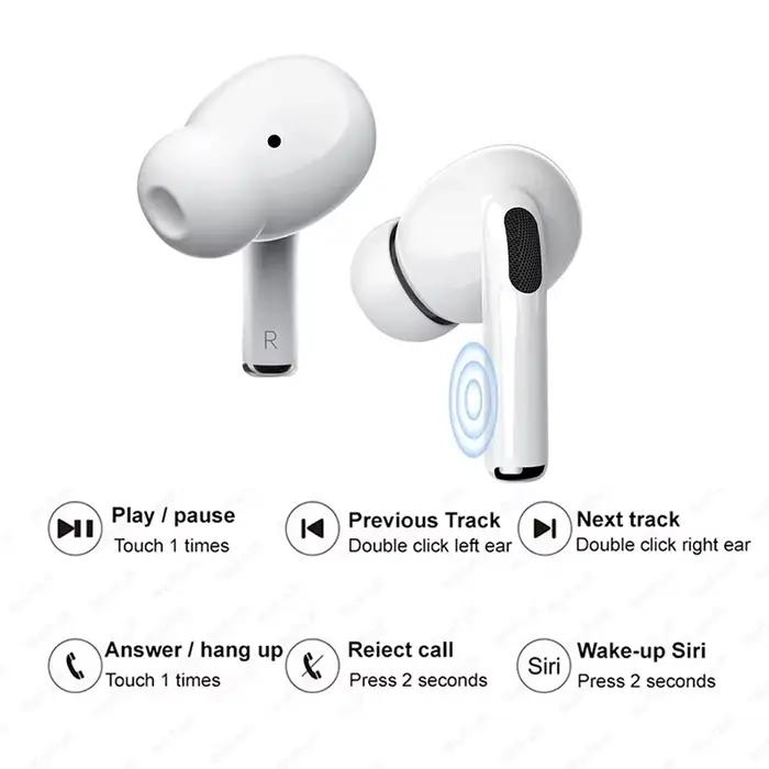 Ecouteurs sans fil Bluetooth Originals pour Apple iPhone TWS In-ear HiFi Antibruit pour Femmes Hommes Occasions Spéciales Activités Sportives