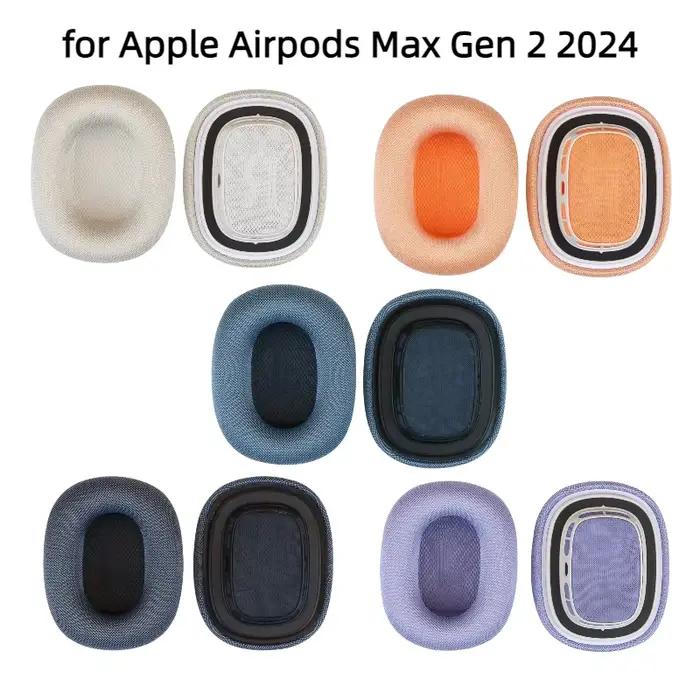 Housses d'oreillettes en cuir et mousse à mémoire de forme pour AirPods Max 2024 accessoires d'écouteurs confortables et durables six couleurs audacieuses occasions spéciales à offrir