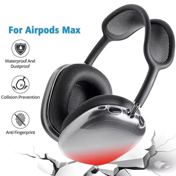 Pour AirPods Max étui Transparent souple TPU anti-rayures housse de protection pour Apple
