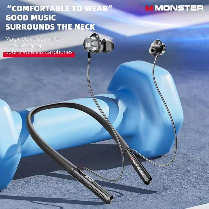 Écouteurs tour de cou Monster AIRMARS SG03PRO pour jeu vidéo, musique et activité sportive haute qualité