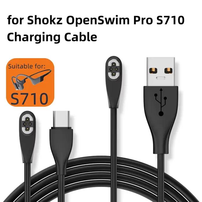 Pour SHOKZ OpenSwim Pro S710 adaptateur de chargeur de casque câble USB Type C convertisseur de charge de puissance à Conduction osseuse magnétique
