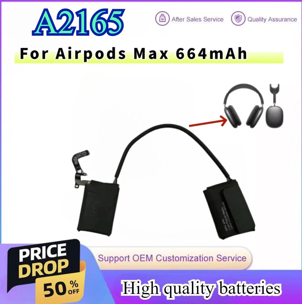 664mAh 2025 nouvelle batterie haute A2165 réelle pour Airpods Max Batteries pour écouteurs