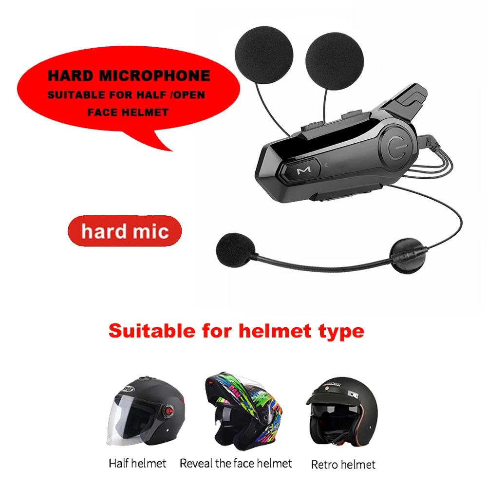 Oreillette Bluetooth pour moto, appareil de communication pour casque, Interphone pour 2 motocyclist
