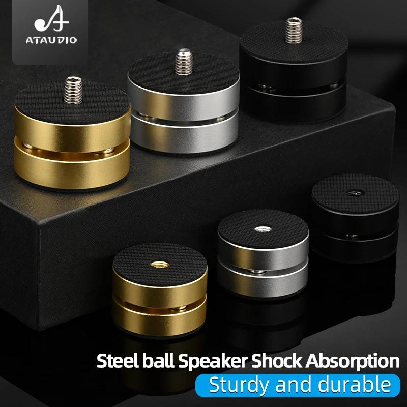 4 pièces haut-parleur HiFi pieds d'absorption des chocs pointe en alliage d'aluminium boule en acier