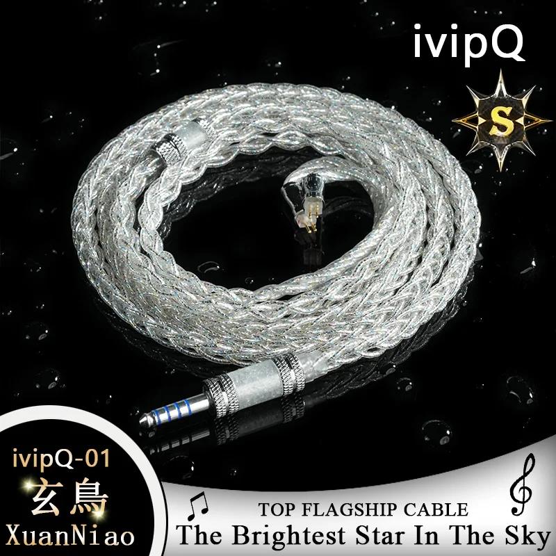 Câble de mise à niveau pour écouteurs haut de gamme ivipQ-01 DIY, conducteur multi-éléments avec 3.5