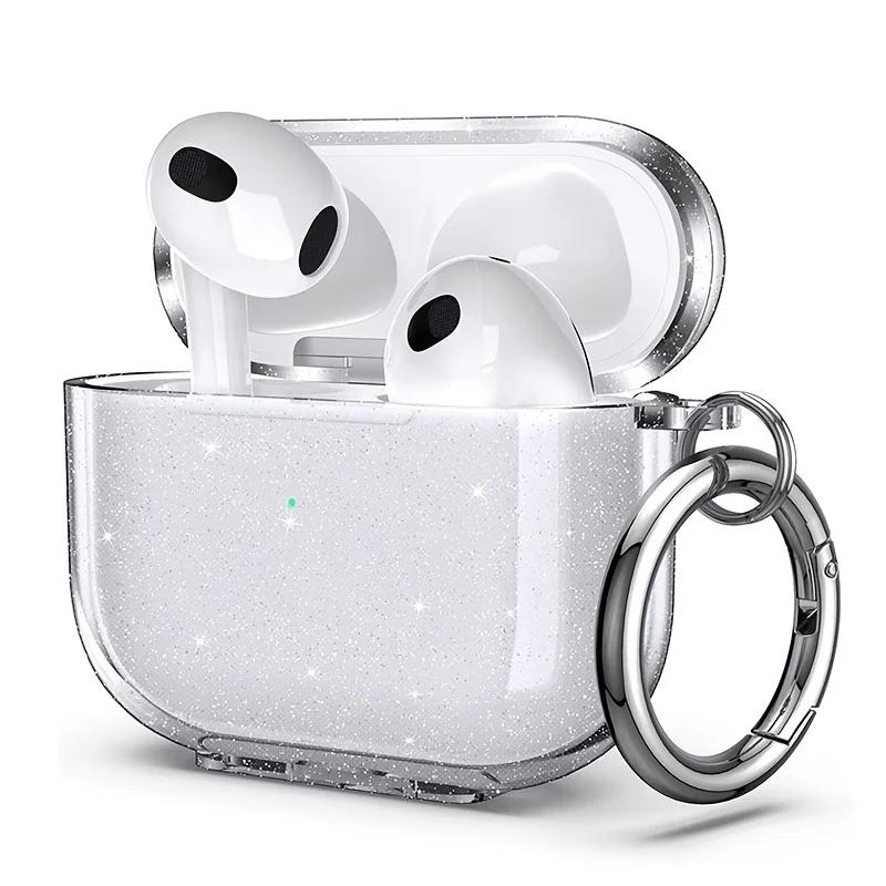 Étui Airpods Pro/Pro2/3/4, accessoires pour écouteurs, housse de casque Bluetooth sans fil, paillett