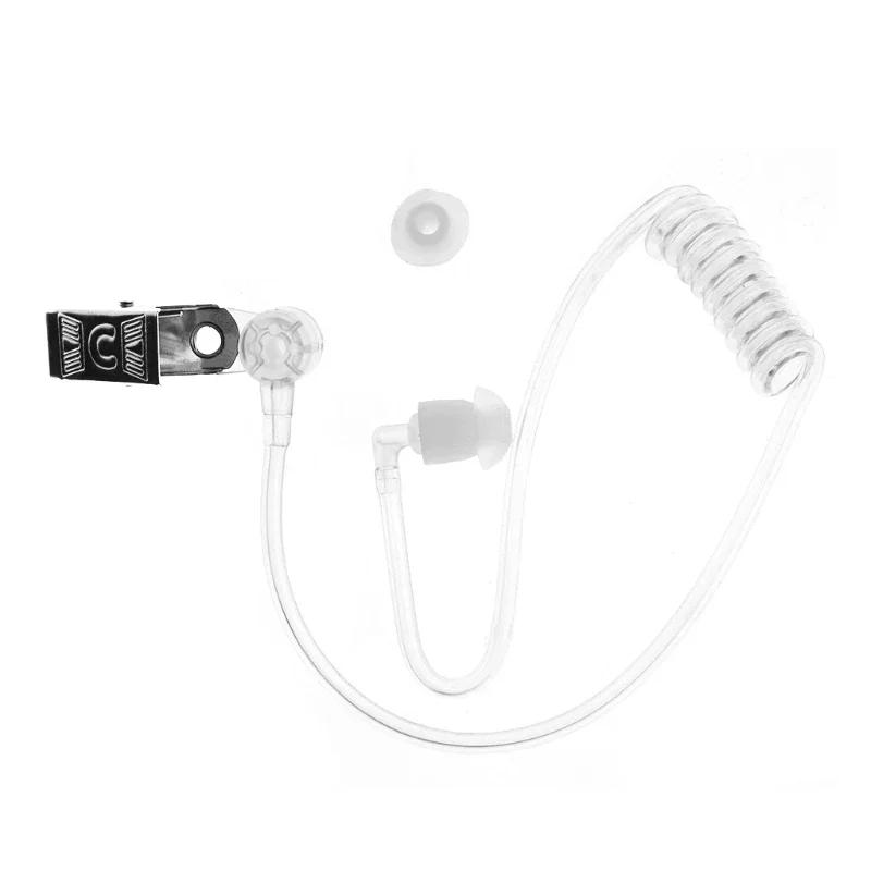 2 Pin PTT MIC Casque Covert Acoustic Tube In-Ear Oreillette Pour MendTYT Baofeng UV-5R BF-888S CB Ra