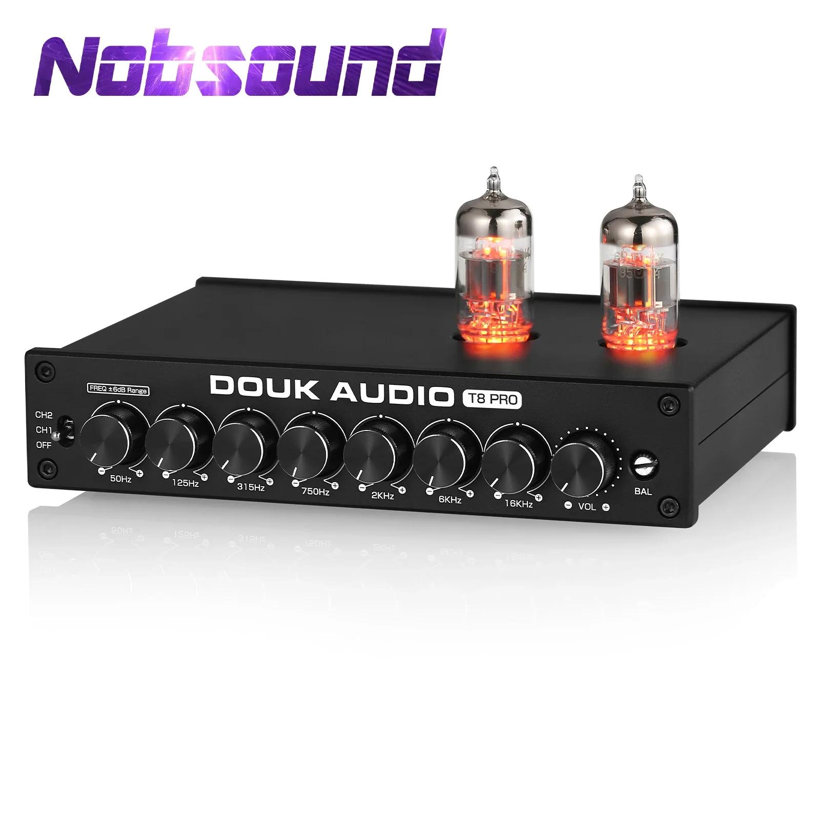 Nobsound HiFi égaliseur EQ 7 bandes Tube à vide équilibré XLR stéréo RCA préamplificateur avec contr