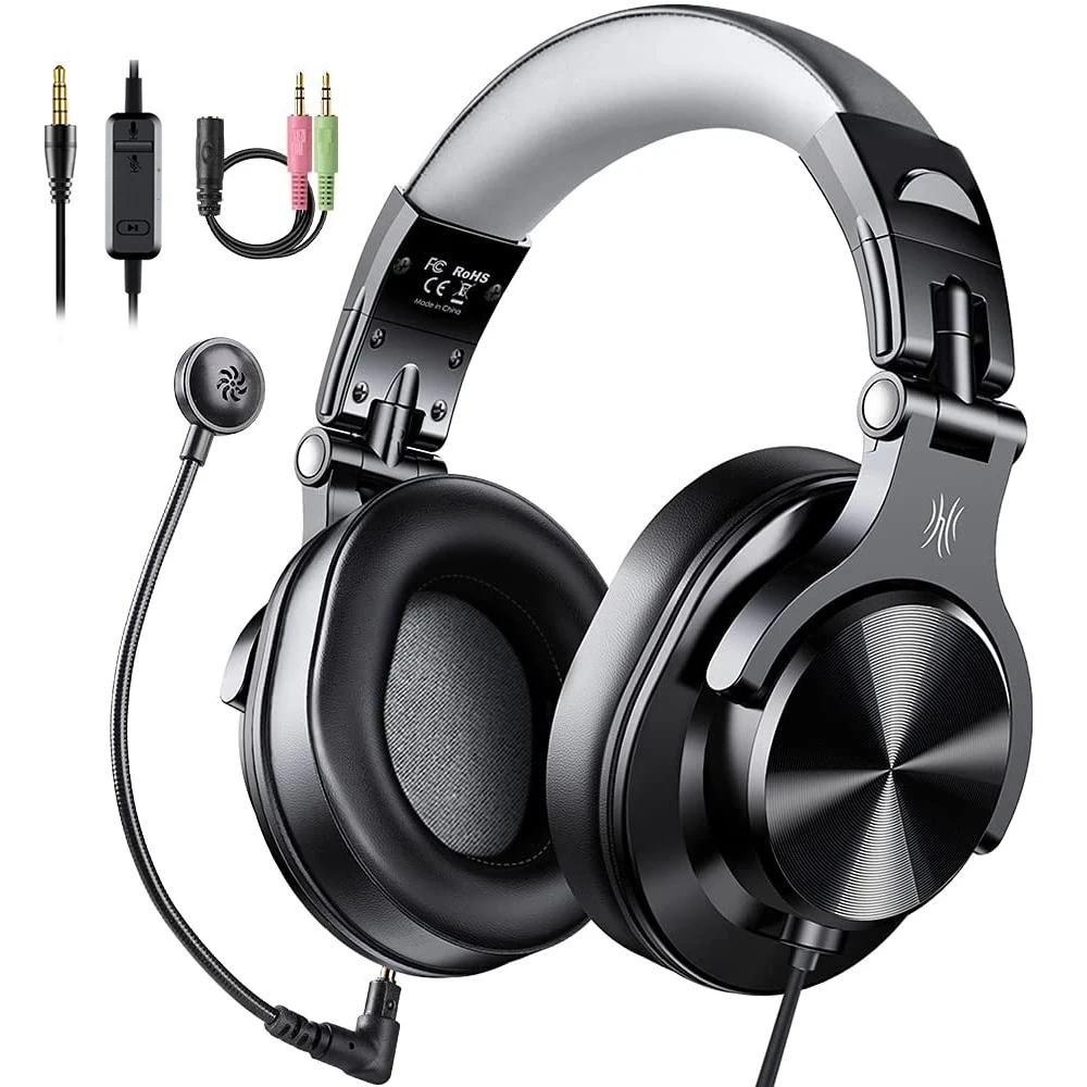 Oneodio – casque gaming de jeu filaire 3.5mm sur l'oreille avec Microphone détachable pour PC, ordin