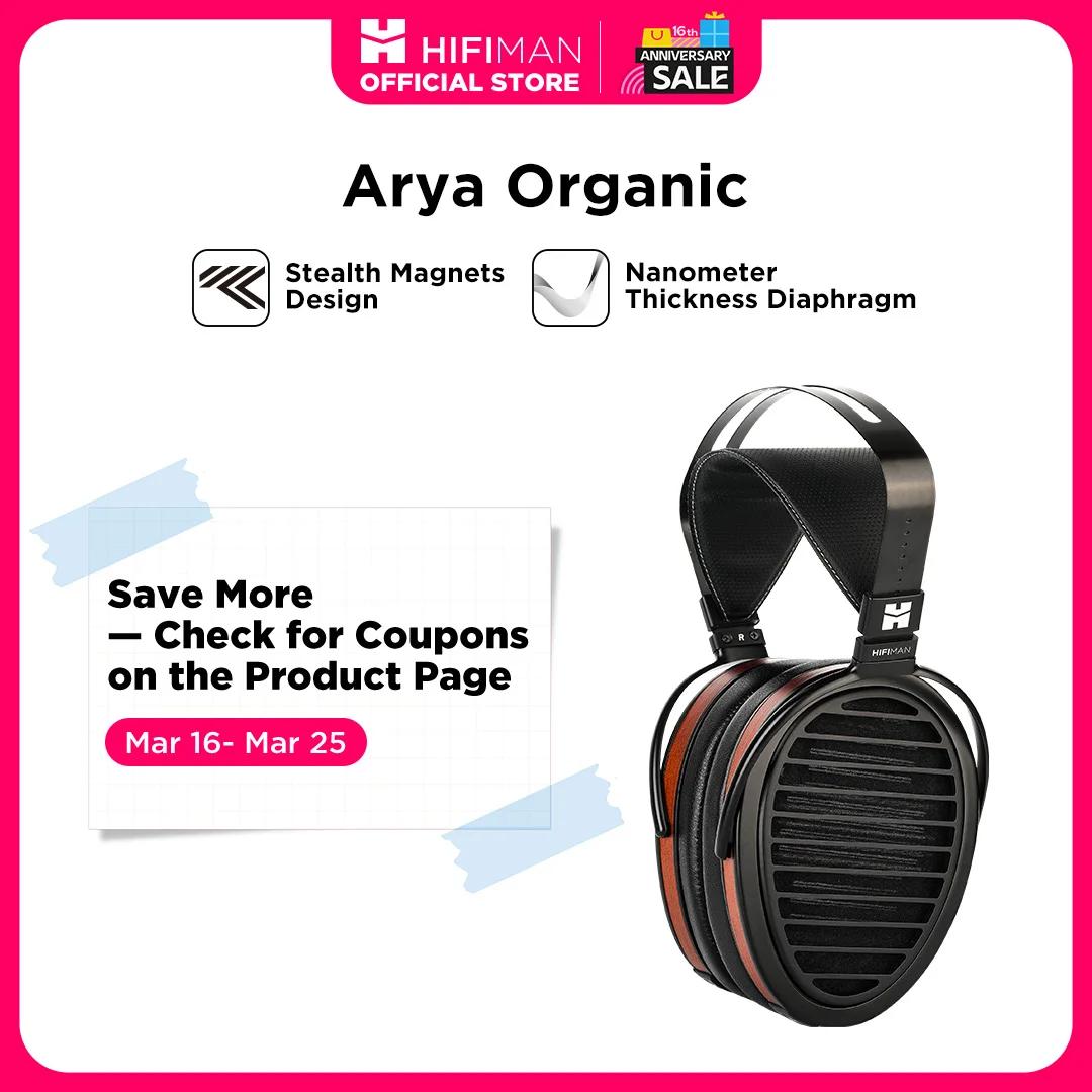 Casque audio HIFIMAN Arya Organic, circum-auriculaire, à conception ouverte, à aimants planaires, av
