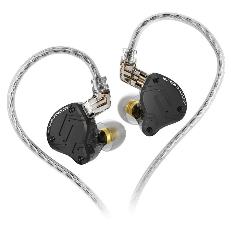 KZ ZS10 PRO X HIFI basse métal hybride dans l'oreille écouteur Sport suppression de bruit casque éco