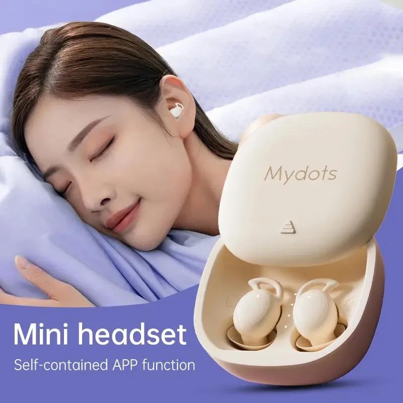 HaaYot sans fil Sleepbuds Bluetooth dormir écouteurs Mini invisible confortable blocage du bruit cas
