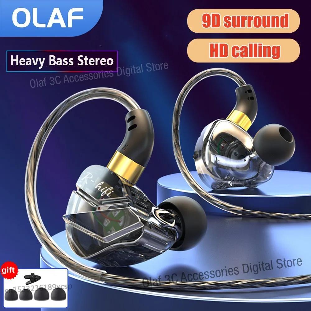 OLAF 3.5mm Jack Type C prise casque filaire HIFI basse écouteur dans l'oreille casque Gamer mains li
