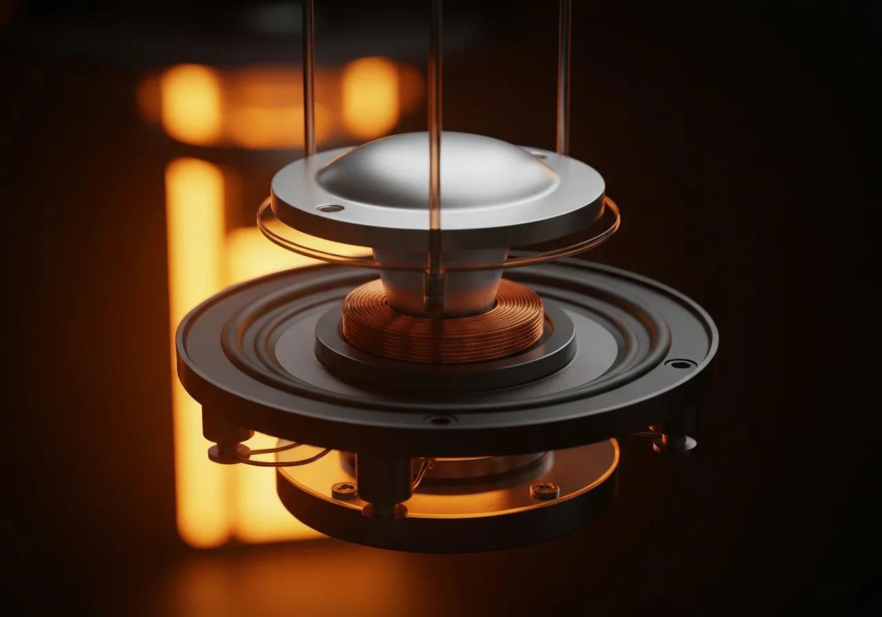 Exploded view d'un driver audio premium