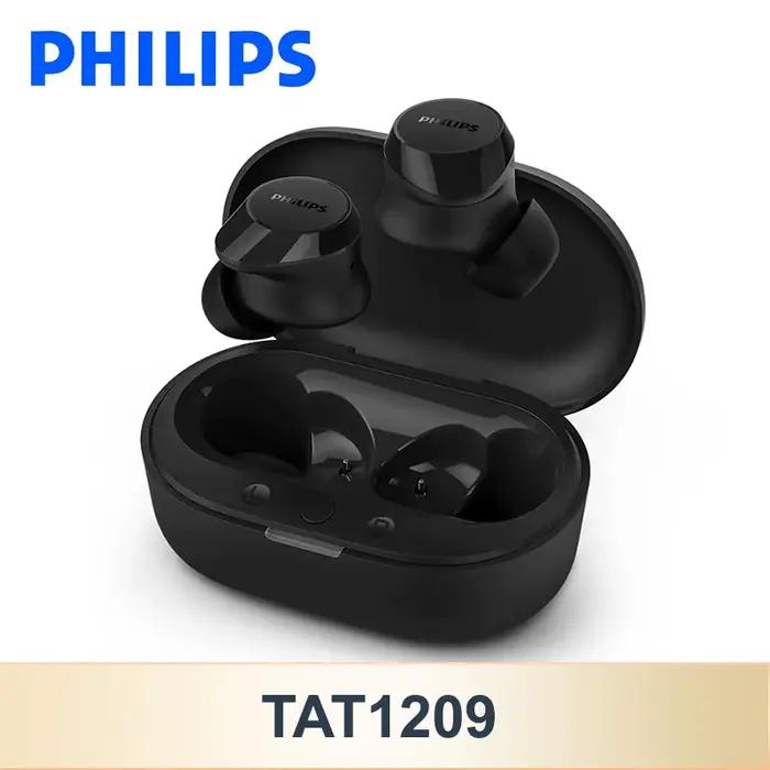 Nouveau Philips TAT1209 écouteur sans fil Bluetooth 5.3 casque avec double HD Microphone appel écout