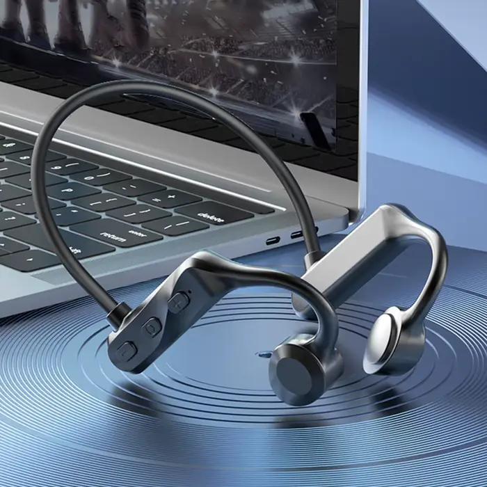 Écouteurs à Conduction osseuse, casque stéréo mains libres, légers, compatibles Bluetooth, confortab