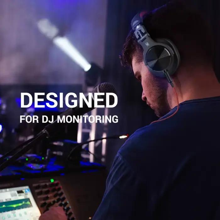 Oneodio Casque d'Écoute Filaire sur L'Oreille, Oreillettes avec Micro pour Studio, DJ et Moniteur Pr