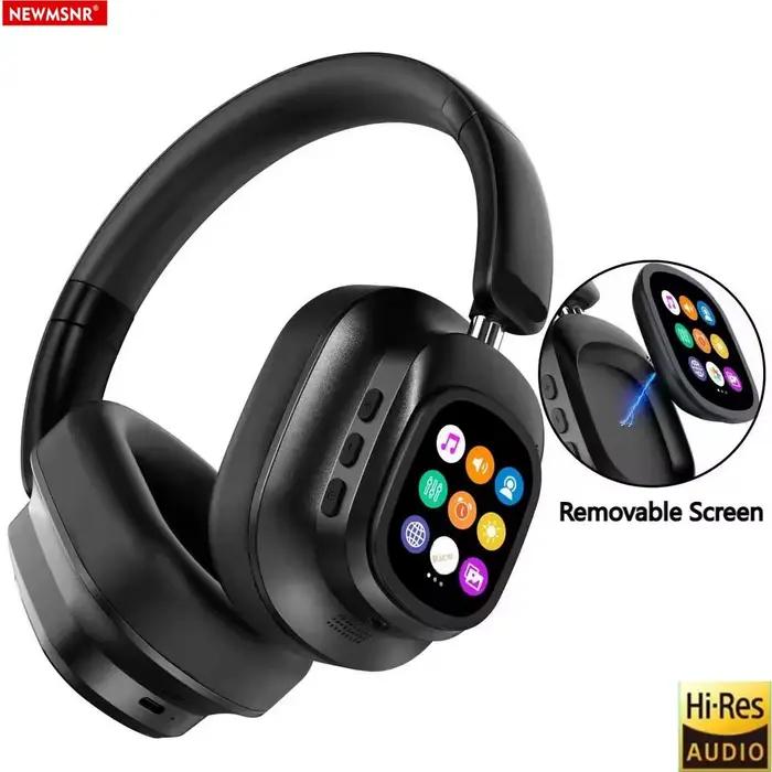 AI LCD écran tactile choc basse casques HIFI son sans fil Bluetooth casque ANC réduction du bruit Ga