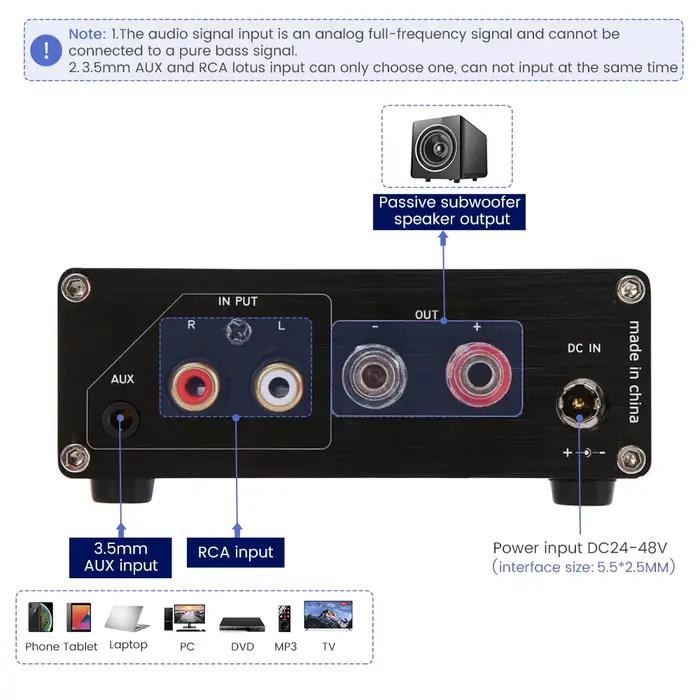 AIYIMA – amplificateur de puissance de haut-parleur, caisson de basses 600W, TPA3255, Audio, Mono so