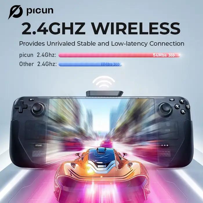 Picun G3 casque sans fil de jeu avec micro casque supra-auriculaire Bluetooth 5.4 40mm pilote 2.4G/s