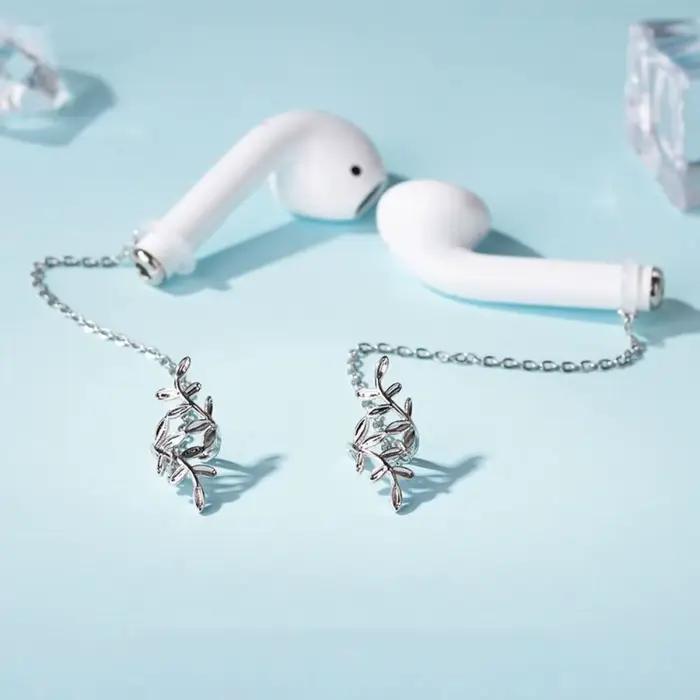 Support d'écouteurs sans fil en acier inoxydable anti-perte pour AirPods Pro 2/AirPods 3 2 1