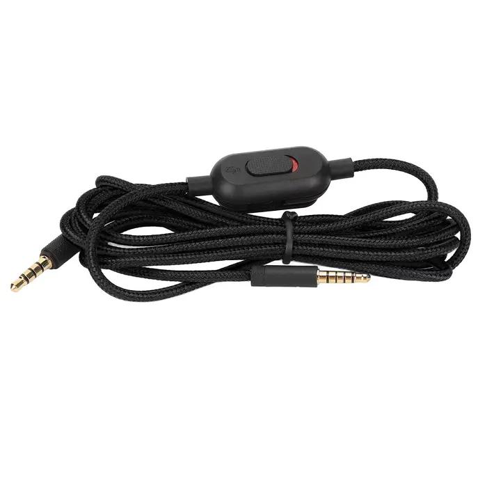Câble de casque de jeu tressé avec contrôle du volume et fonction muet pour Logitech G Pro G Pro X G