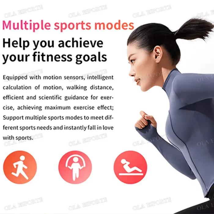 Bandeau Sport Smartwatch Ola Esporte pour Suivi Fitness et Sommeil Bracelet Silicone Multilingue Surveillance Activités Sportives Occasions Spéciales