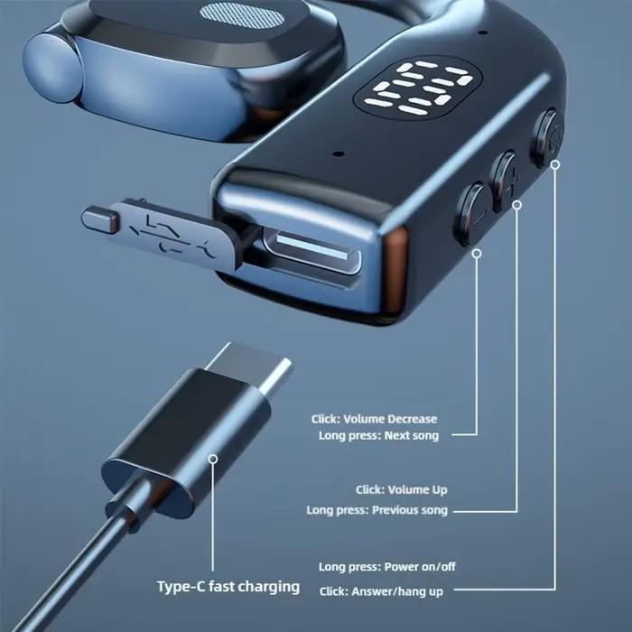 Ecouteurs sans fil Bluetooth 5.4 haute fidélité avec annulation active du bruit pour musique et jeux intra-auriculaires filaires