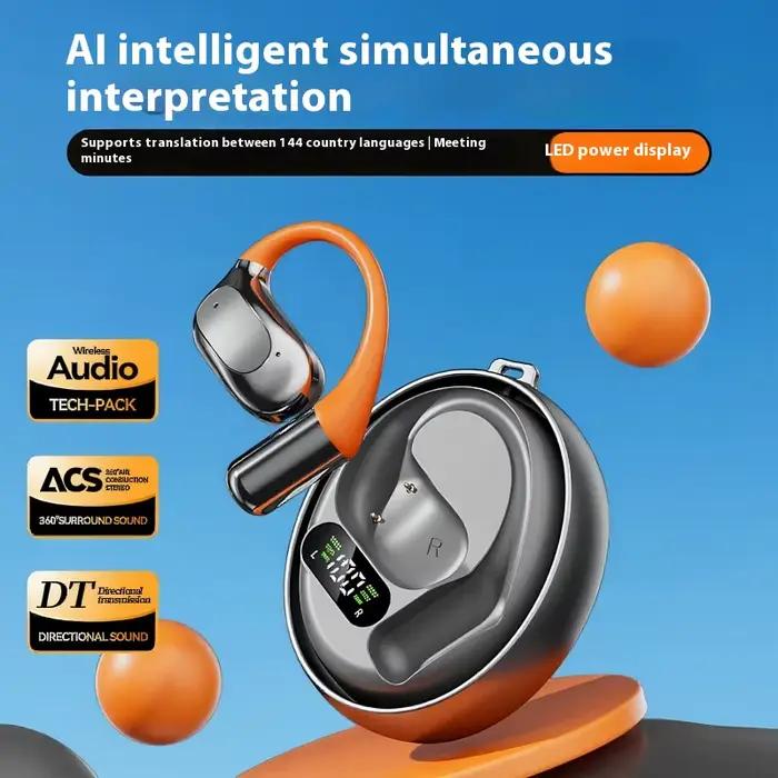 Écouteurs de traduction IA en temps réel suppression du bruit commande tactile 144 langues traducteur Bluetooth sans fil pour communication internationale femmes hommes occasions spéciales