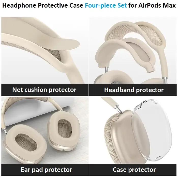 Ensemble de trois pièces en TPU transparent pour Airpods Max