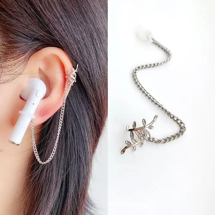 Support d'écouteurs sans fil en acier inoxydable anti-perte pour AirPods Pro 2/AirPods 3 2 1