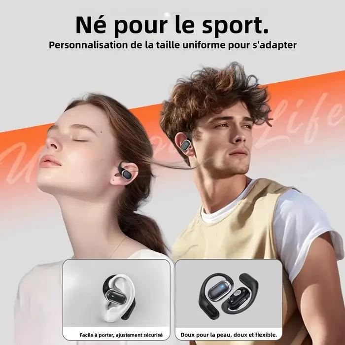 Ecouteurs Bluetooth sans fil suppression du bruit crochet doreille pour Xiaomi iPhone écouteurs audiophiles occasions spéciales