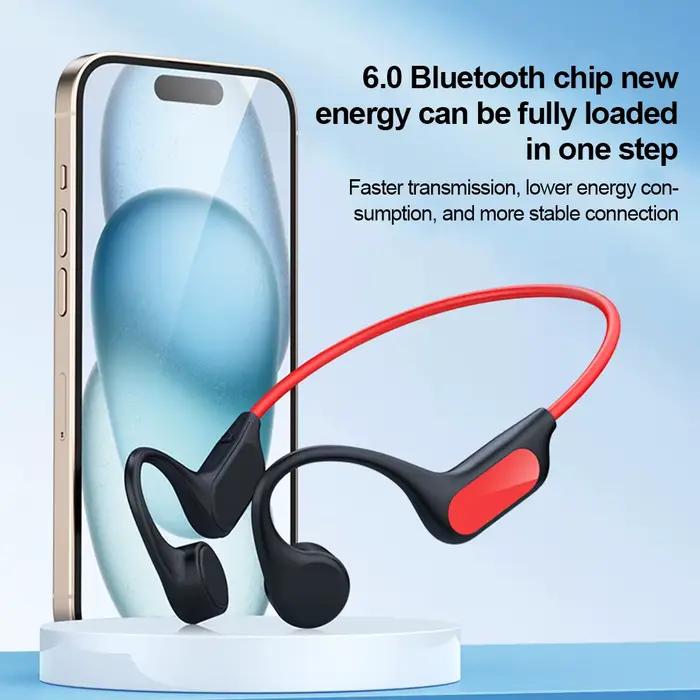 Conduction osseuse sans fil écouteur Bluetooth 6.0 stéréo musique casque IP5 étanche suppression du bruit accrocher