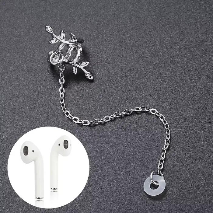 Support d'écouteurs sans fil en acier inoxydable anti-perte pour AirPods Pro 2/AirPods 3 2 1
