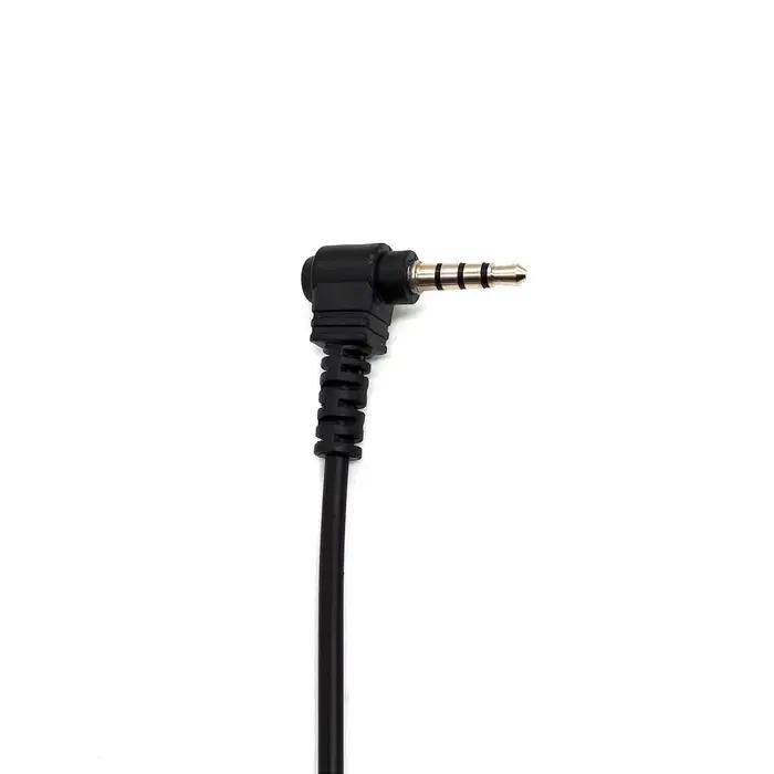 3.5mm Tube d'air écouteur PTT micro casque pour iPhone téléphones portables clair enroulé acoustique