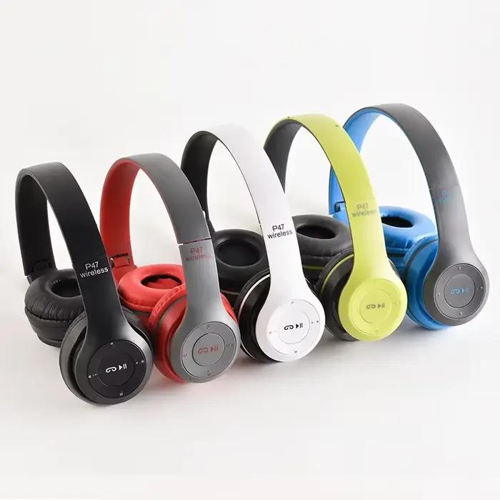 Ecouteurs sans fil P47 Bluetooth 5.0 casque découte pliable avec micro adaptateur USB pour jeu iPhone occasions spéciales