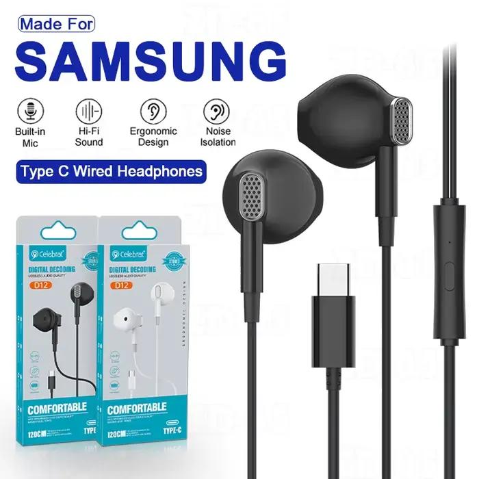 Écouteurs filaires USB-C pour Samsung Galaxy S24 S23 S22 S21