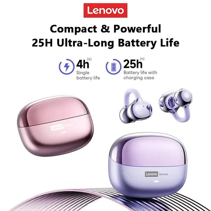 Lenovo LE302 HIFI stéréo sport oreille pince écouteurs OWS Bluetooth 6.0 casque antibruit